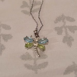 Dragonfly Gemstone necklace